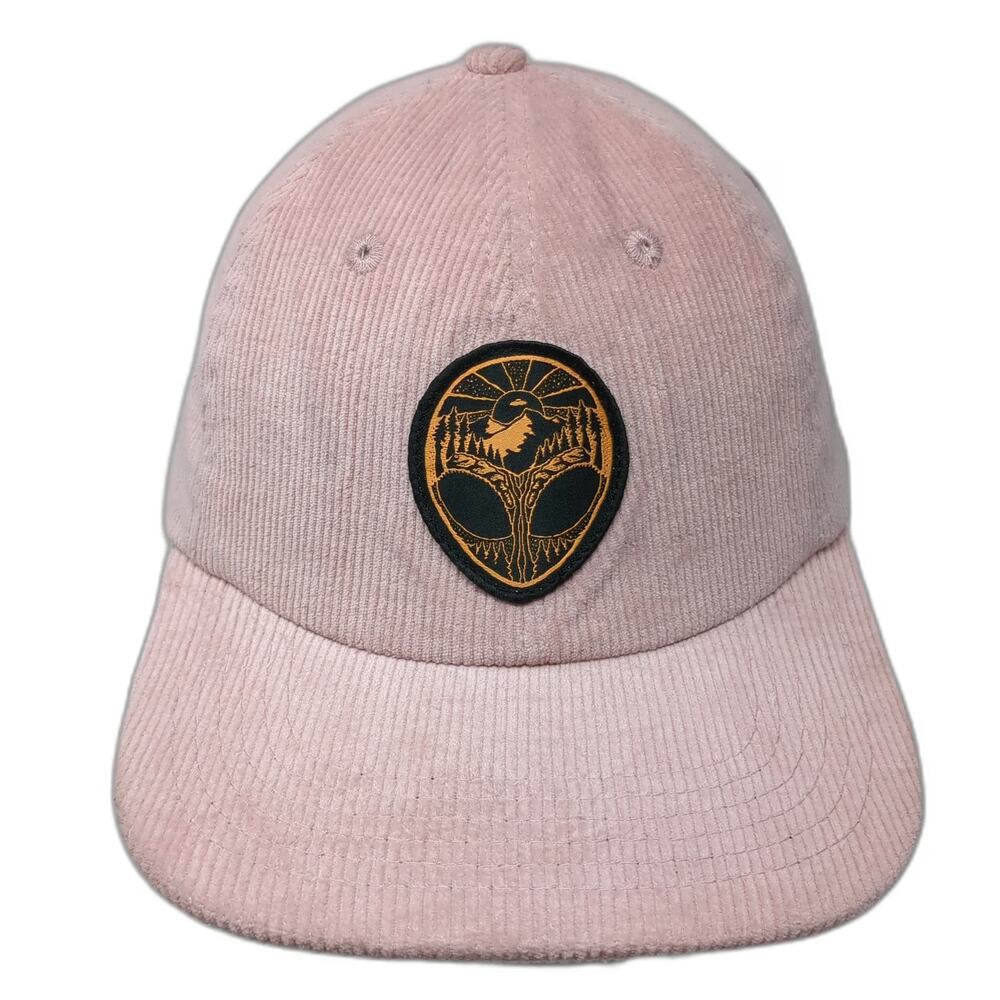 Atomic Child Baseball Cap Pink One Size Corduroy Alien Patch Adjustable Hat